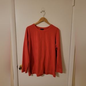 Lands' End Crew Neck Long Sleeve Top